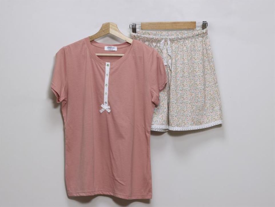 Pijama Mujer Lazo Celeste